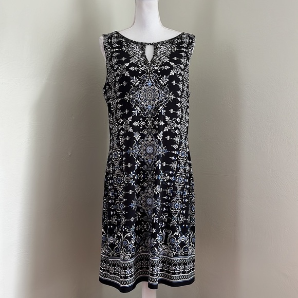WHBM Medallion-Print Knit Shift Dress with Jewel Embellished Neckline - Picture 7 of 13